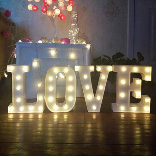Large LED Light Up Alphabet Letters Plastic Numbers Standing Party Birthday BAR - Picture 9 of 92