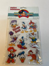 Vintage Mickey Mouse And Friends Puffy Stickers 1990s New In Package A2