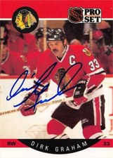 Dirk Graham autographed Hockey Card (Chicago Blackhawks, 67) 1990 Pro Set #51