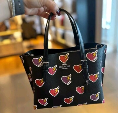 COACH◇Mollie トート 25 Heart Bolt Print CW435 NWT ❤️ Coach Mollie Tote Bag 25 With Heart Bolt Print | eBay
