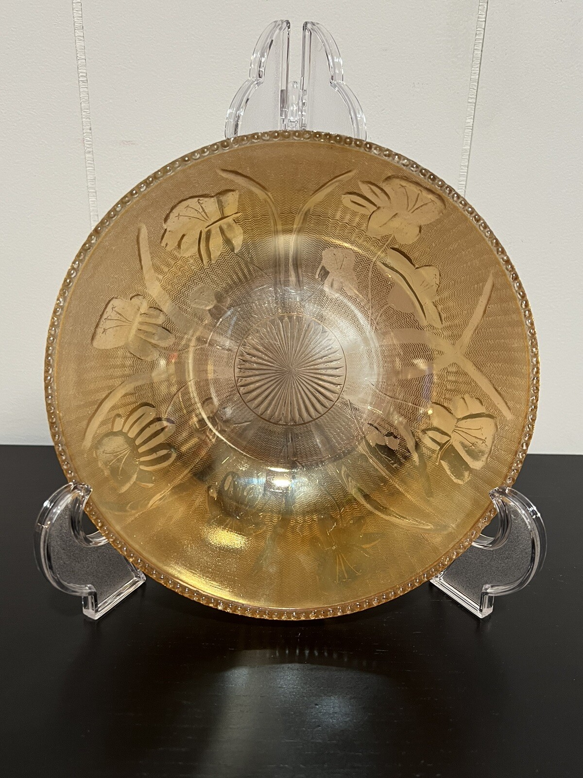 Vintage 8in Merigold Luster Serving Bowl for Elegant Dining