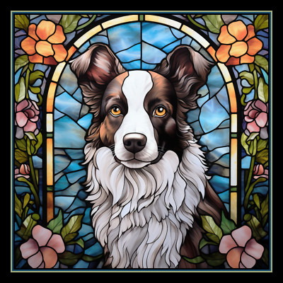 Border Collie Large Refrigerator Magnet