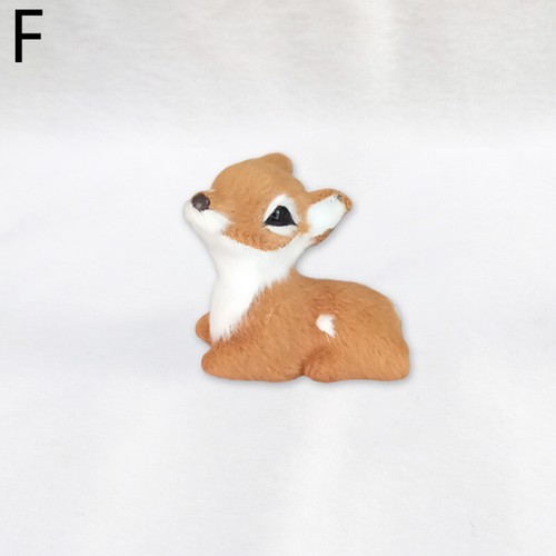 Christmas Simulated Squirrel Fox Deer Animals Model Mini Plush Toy Pendant Decor - Picture 9 of 21