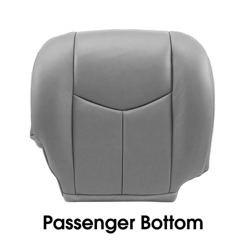 Replacement For 2003-2006 GMC Sierra 1500 2500 Front Leather Seat Cover Gray - Picture 17 of 20