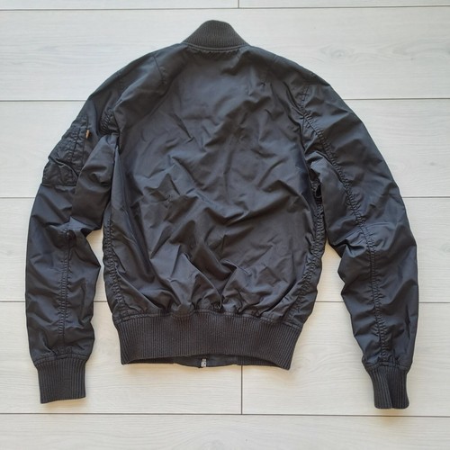 Alpha Industries MA-1 Flight Military Bomber Jacket Black Size S - Picture 10 of 10
