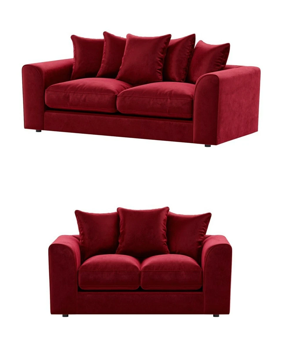 Red fabric corner sofa deals