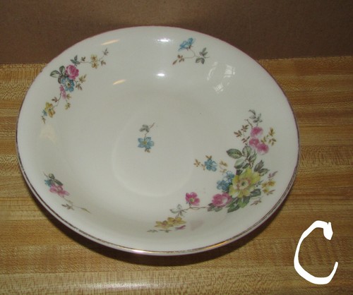 Tschechoslowakei Czech TK Thuny Porzellan Suppenschüsseln 4 verfügbar 7 3/4" Goldrand - Bild 5 von 7