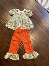 Smocked A Lot Smocked Turkey 2 Piece Outfit 3T