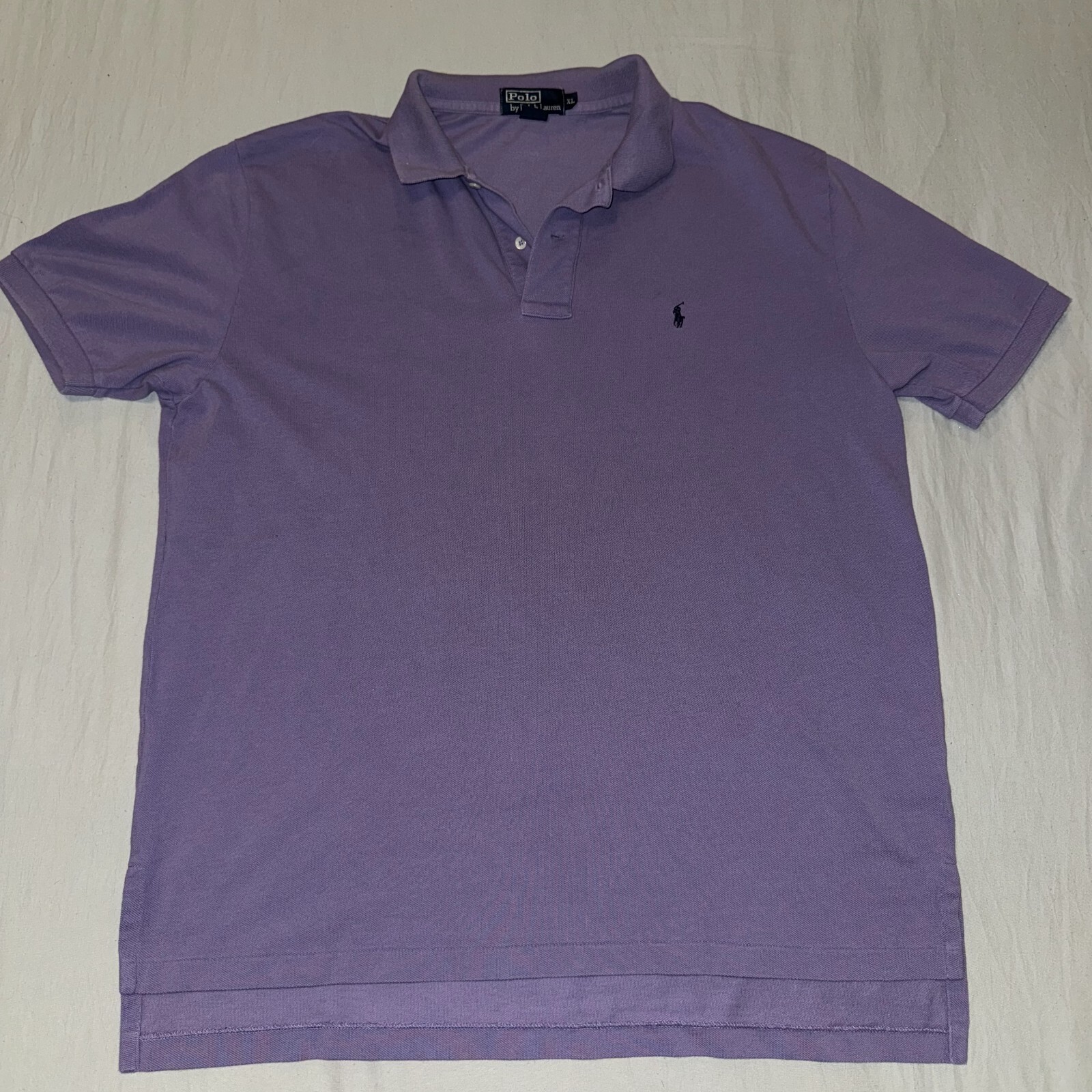 Polo Ralph Lauren Golf Shirt Uomo XL Viola Pony Cotone Manica Corta Pullover