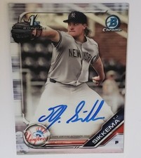 TJ SIKKEMA 1st 2020 Bowman Chrome Draft Rookie Card #CDA-TJS RC AUTO