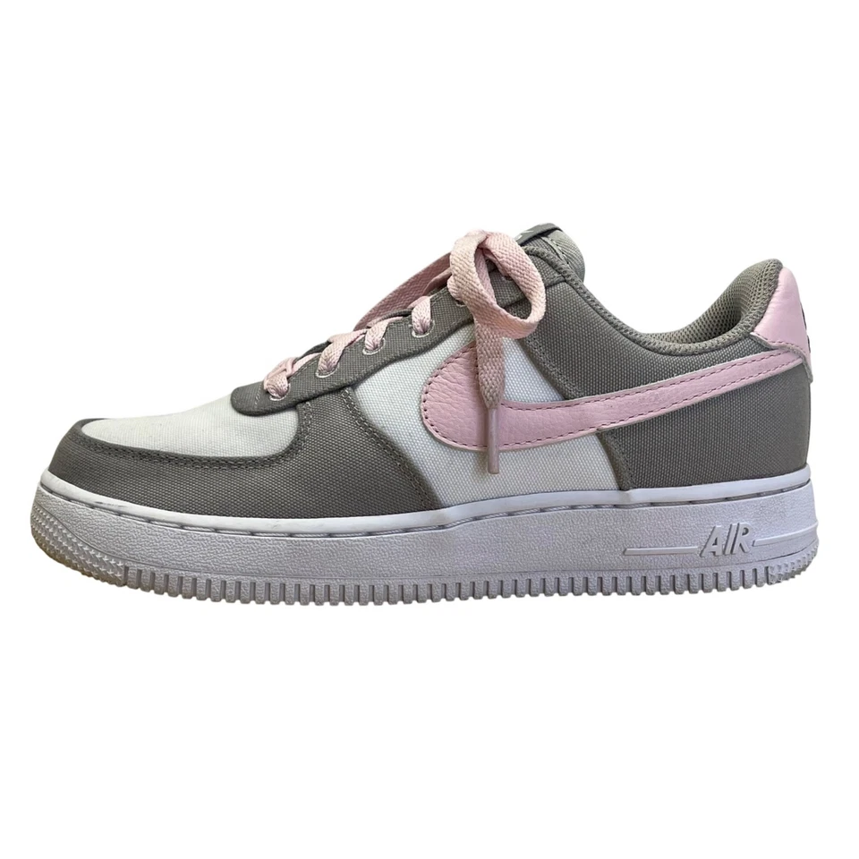 Nike Air Force 1 Mujer Rosa y Gris Lona G2G Zapatillas bajas con cordones Talla 7 Foto 3 de 4