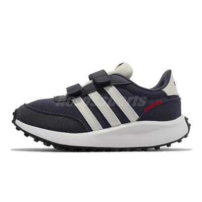 adidas Run 70S CF K Black White Strap Kids Preschool Running Shoes GW0334 |  eBay