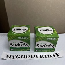 Stridex Medicated Acne Pads Sensitive Skin 55 count. 2 Pack Exp:7/24