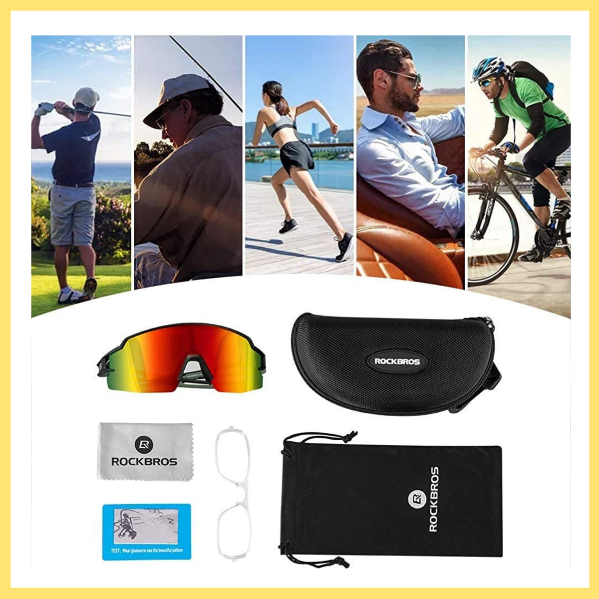 Occhiali Da Ciclismo Fotocromatici ROCKBROS - Anti-UV E Ultra-Leggeri