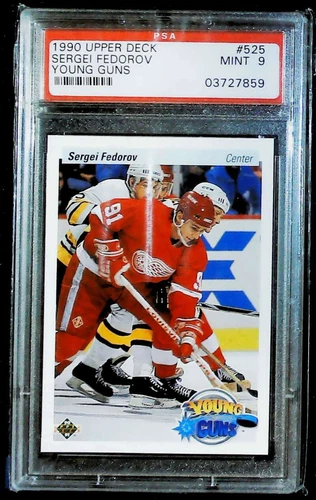 MINT  PSA 9 1990-91 Upper Deck 525 Sergei Fedorov Detroit Red Wings RC Rookie