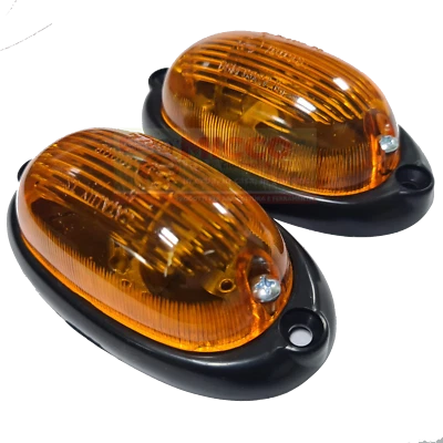 AMA COPPIA FRECCE LATERALI ARANCIONE TRATTORE MACCHINE AGRICOLE LUCE MULETTO