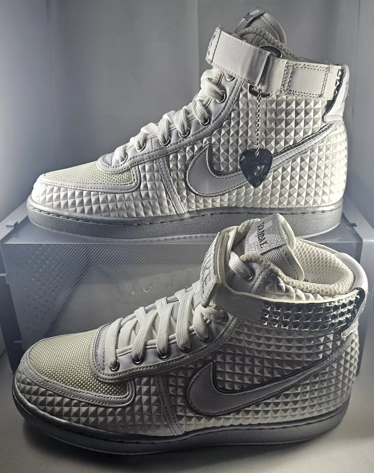 Nike Vandal High Supreme Ex 2009 blanc argent métallique 325318 111 hommes Us8