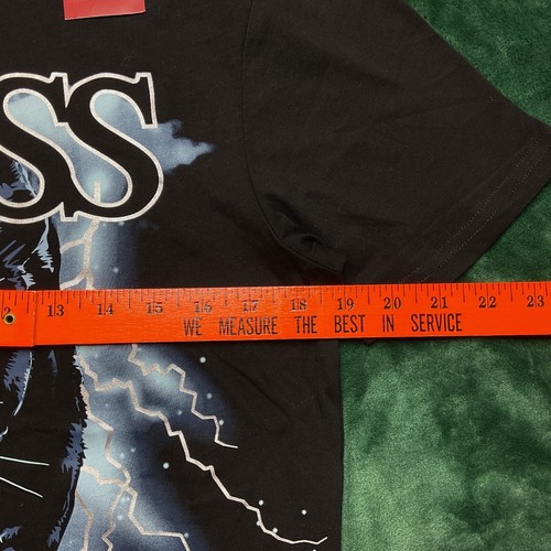 GUESS Los Angeles Men’s Short Sleeve T-Shirt Size SMALL Black w/Blue, Silver NEW - Picture 9 of 12