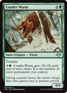 Conifer Wurm x4 - Modern Horizons - NM-Mint, English - Modern Horizons