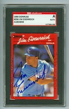 Jim Eisenreich Autographed 1990 Donruss Card #238 Royals SGC Authentic Encased