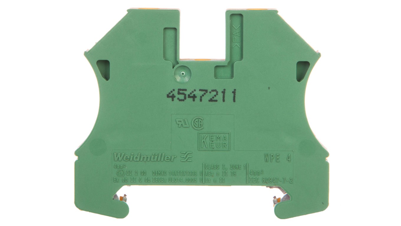 Guard rail connector 4mm² yellow-green WPE 4 1010100000