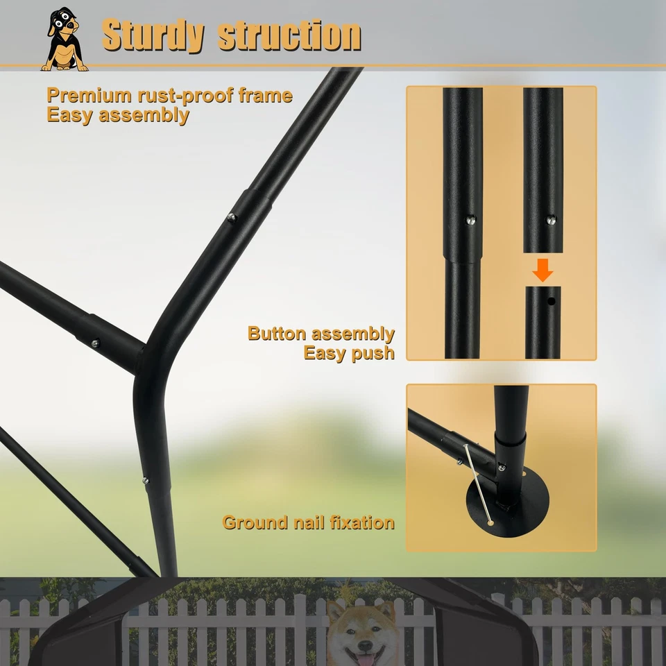 Refugio de sombra para mascotas al aire libre, versátil toldo para mascotas tienda toldo para mascotas para... Foto 3 de 4