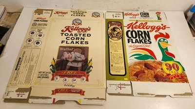 2 Kelloggs Corn Flakes 1995 Cereal Boxes Look