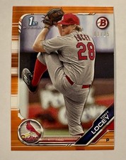 2019 Bowman Draft Tony Locey #BD-70 Orange 01/25 Bookend 1st Bowman SSP Serial #