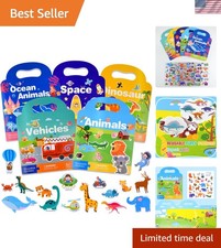 Fun 5-Pack Reusable Sticker Books for Ages 2-6 - Creative Learning Toys