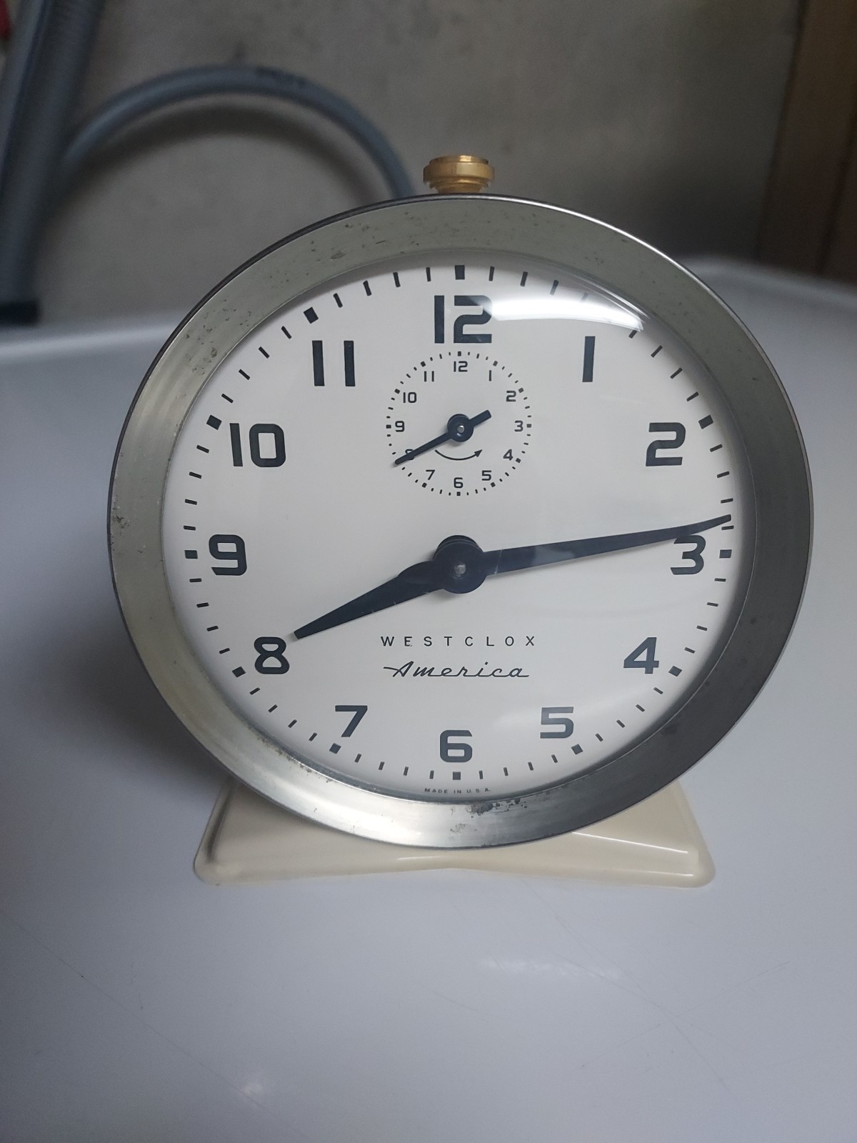 Super-clean Vintage 1958 Westclox America Alarm Clock Made In USA Works Great!
