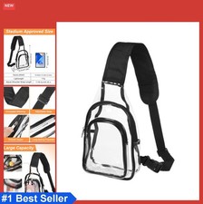 Clear Sling Bag Transparent Stadium Crossbody 7.3x3.5x10.6 Inch Waterproof PVC