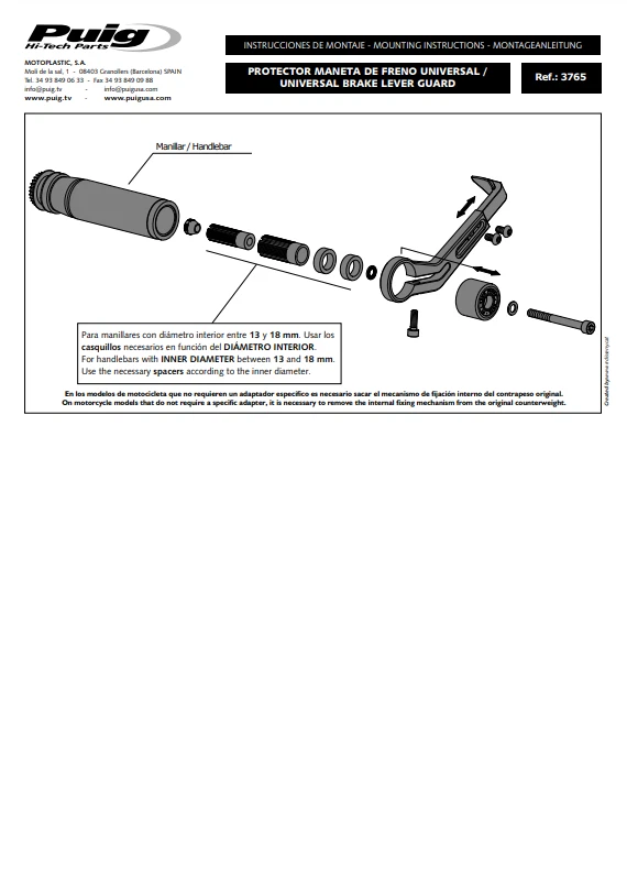 Protecteur De Levier De Frein Puig Or Kawasaki Ninja Z H2 SE SX 2015 - 2024 - Photo 3/4