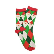 Christmas Holiday Socks Adult Medium - Santa Claus Pattern / Medium