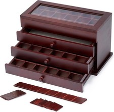 Adjustable Rock Display Case - Rock Collection Box - Crystal Storage Organizer -