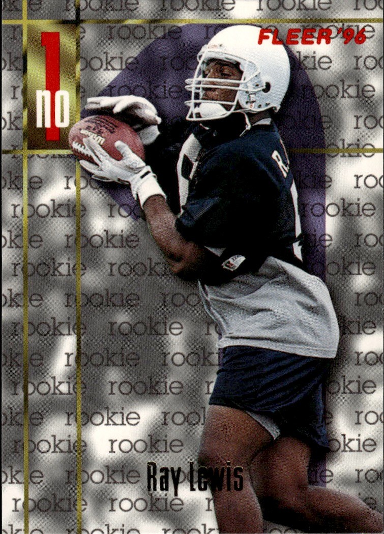 1996 Fleer #165 Ray Lewis Baltimore Ravens Rookie