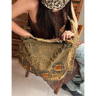 Vintage Distressed Denim Hobo Bag Women Rivet Studded Punk Shoulder Handbag — photo 2