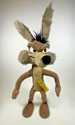 VTG 1968 Large 33'' Mighty Star Wile-E-Coyote Wire Plush Stuffed Animal WarnerBro