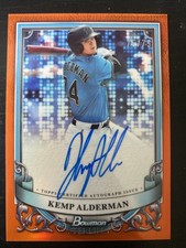2024 Bowman Sterling Prospect Autographs Kemp Alderman Orange /75