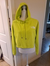 North Face Crop Hoodie Sz L Lime EUC 481
