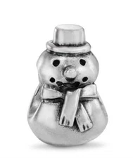 Pandora Sterling Silver Snowman Christmas Holiday Charm