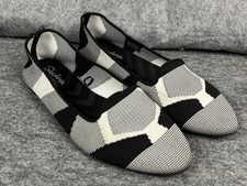 Skechers Women's 11 Cleo Sherlock Black White Slip On Flats 44731 Memory Foam