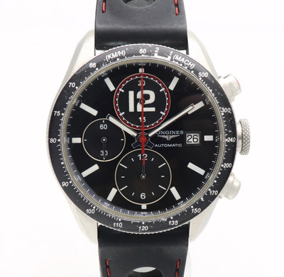 Longines Grande Vitesse Chrono Schwarz Rot Zifferblatt L667.2 Only Watch