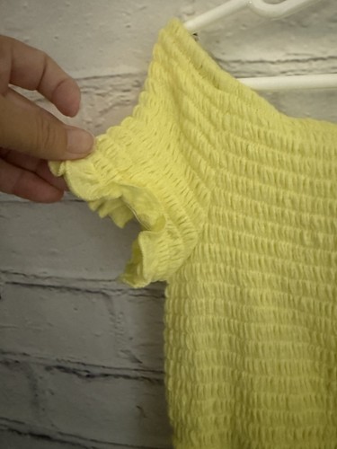 Art Class Girls Smocked Short Sleeve Romper One-Piece Yellow Size S (6/6x) - Picture 9 of 11