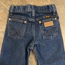 Wrangler Jeans Boys 7 Slim Blue Denim Cowboy Cut Western Straight Leg 13MWZJP