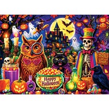 500 Piece Halloween Little Devil Jigsaw Puzzle Spooky Party Game Art