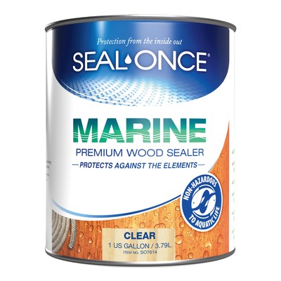 Marine Premium Wood Sealer - Waterproof Sealant - Wood Stain and Sealer in On...