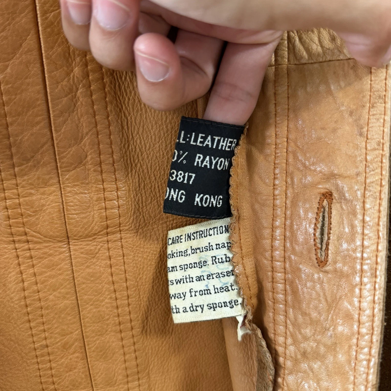 Vintage Brown Suede Leather Jacket Size 40 Western (RRL STYLE) Made In Hong Kong image 11