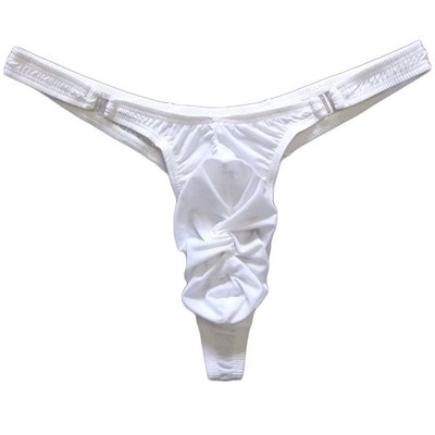 Men Sexy Bikini T-Back Underwear Buckle Pouch Thong G-string Lingerie Briefs