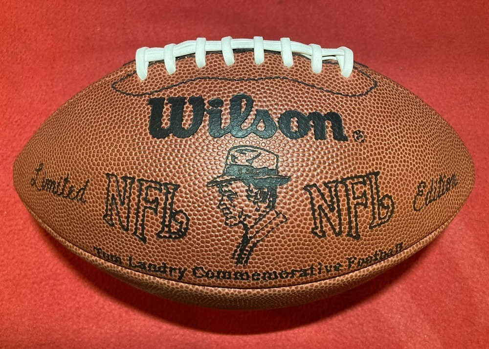 TOM LANDRY comm football signed Staubach,Morton,White(x2)Walt,Drew,Ed,Butch,Mel+