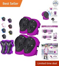 Kids Knee Pads Elbow Pads 6 in 1 Protective Gear Set 3-14